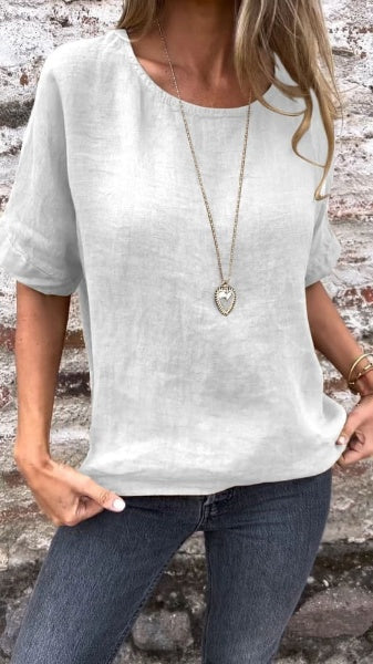 Stilvolle Bluse mit Rundhalsausschnitt – Sophie