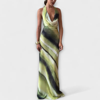 Klassisches Tie-Dye Gradient Maxi Kleid