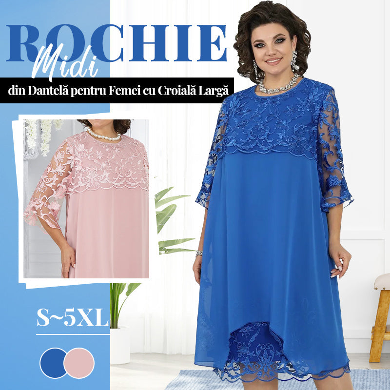 Brittany | Midikleid aus Spitze für Damen mit weiter Passform