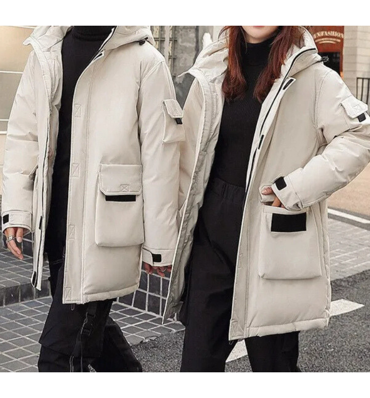 Stiefal - Parka Winterjacke Herren – Lang, Warm Gefüttert, Mit Kunstfellkapuze