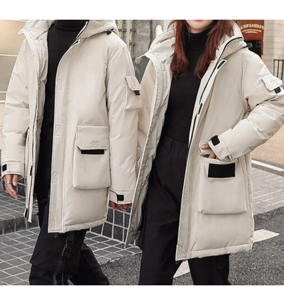 Stiefal - Parka Winterjacke Herren – Lang, Warm Gefüttert, Mit Kunstfellkapuze