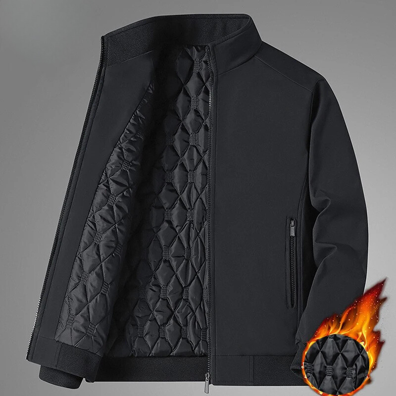 Norvion - Gewattierte Jacke Herren mit Reißverschluss und leichtem Futter für Herbst