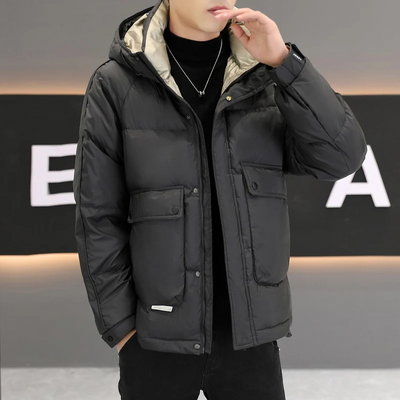 Herrfed - Daunenjacke Herren Winterjacke Wasserabweisend Mit Kapuze