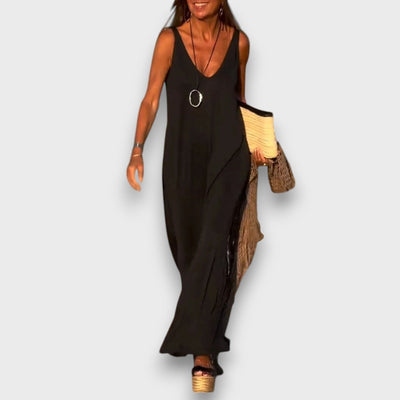 Solvida – Fließendes Sommerkleid mit V-Ausschnitt