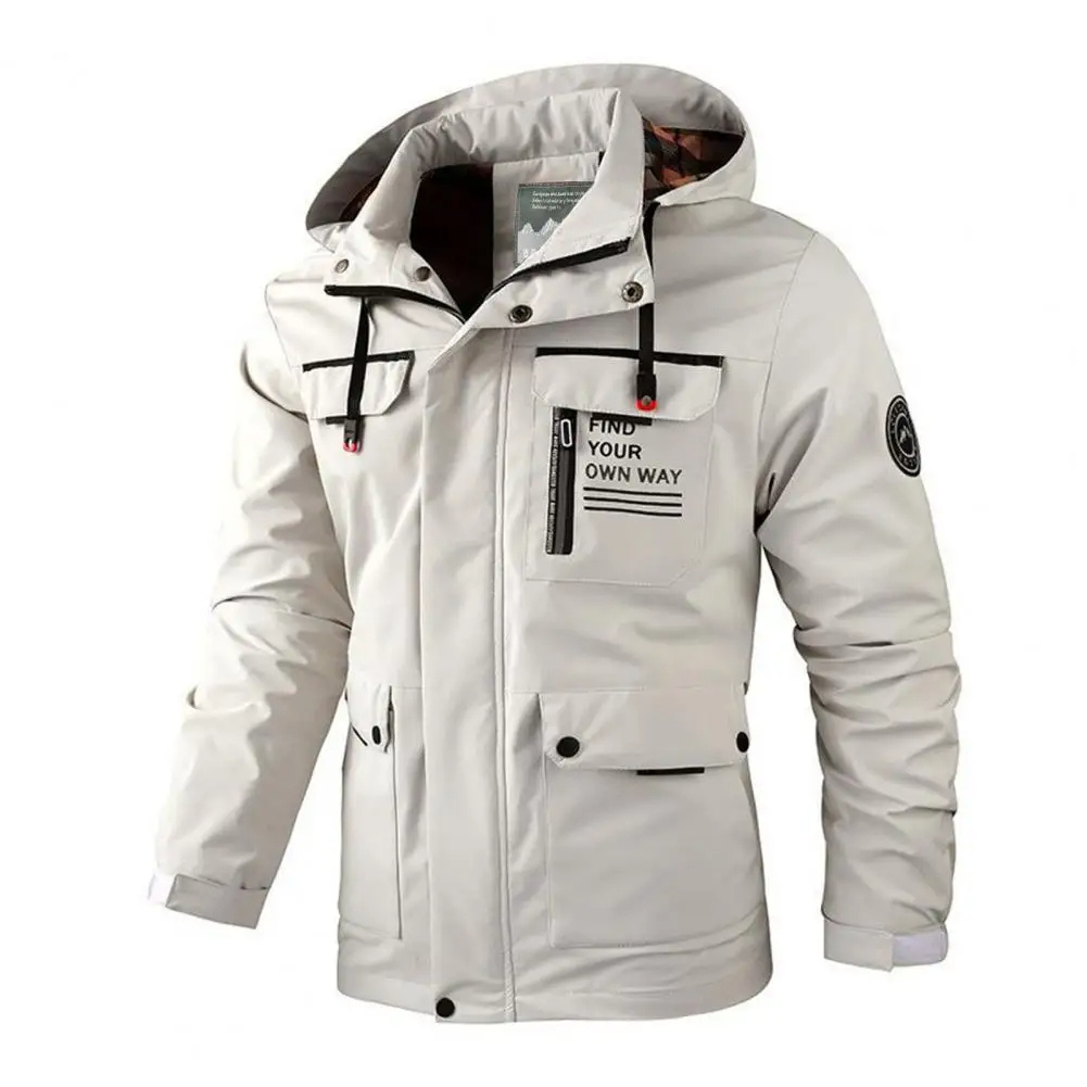 Stilmor - Wintermantel Männer mit mehreren Taschen, Wasserdichte Outdoor-Jacke