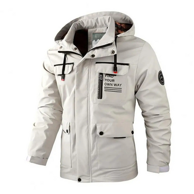 Stilmor - Wintermantel Männer mit mehreren Taschen, Wasserdichte Outdoor-Jacke