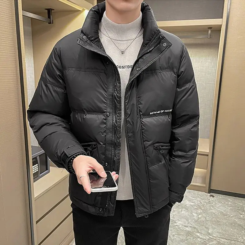 Grauarm - Daunenjacke Herren Lang Warm Gefüttert Wintermantel Mit Kapuze