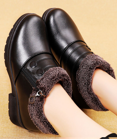 Klimora - Damen Winterstiefel mit Reißverschluss und weichem Innenfutter