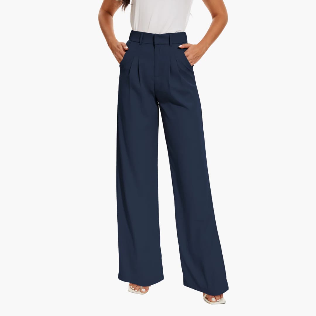 Weite Hosen mit hohem Bund für Damen - Casual Trousers