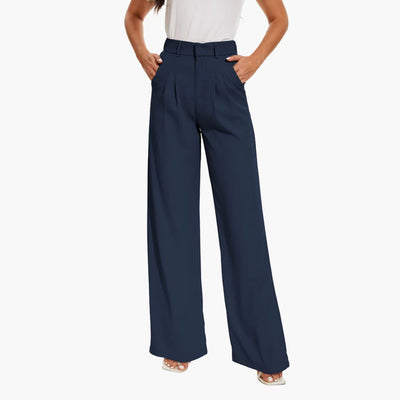 Weite Hosen mit hohem Bund für Damen - Casual Trousers