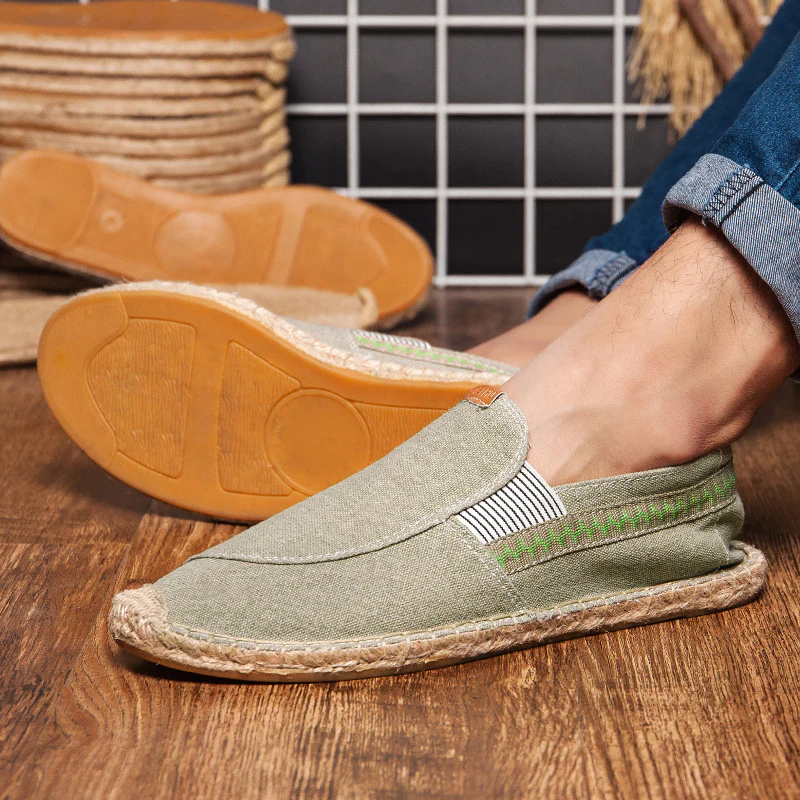 Zeitlose Leinen-Slipper für Herren-Aarón