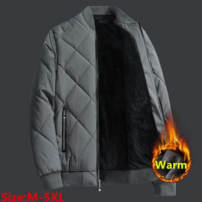 Brovian - Gewattierte Jacke Herren mit warmem Fleecefutter und Reißverschluss