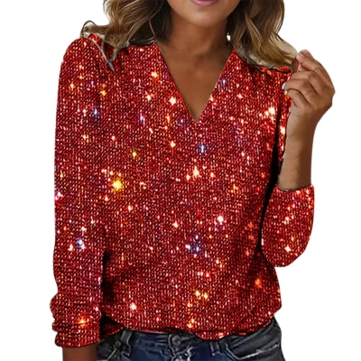 Glamouröse Bluse mit Glitzerakzenten – Stilvoll für jeden Anlass