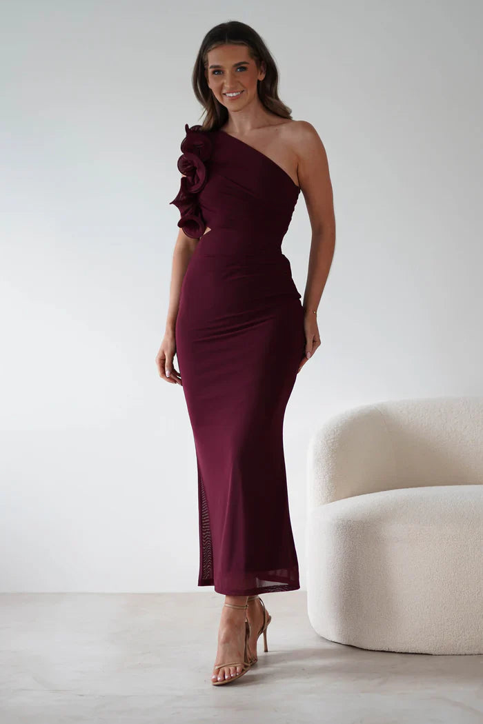 Solenne - Maxikleid mit One-Shoulder-Design