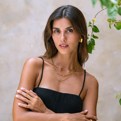 Dreilagige Choker-Halskette