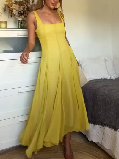 Solmaz – Lässiges Langes Kleid Mit Trägern