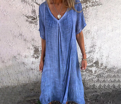 Mazikeen | Leichtes Maxikleid mit V-Ausschnitt für Damen