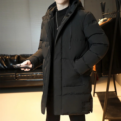 Warmgut - Pufferjacke Herren mit Kapuze und Reißverschlusstaschen für kalte Tage