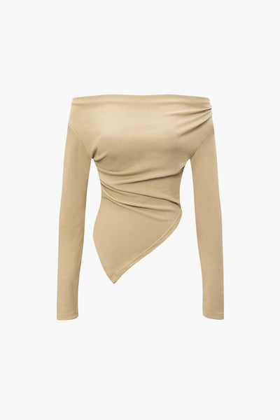 Daniela | Elegantes Zweiteiler-Set mit Asymmetrischem Oberteil & Weiten Hosen