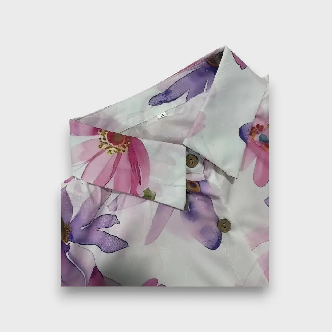 Emiliana – Fließende Bluse mit Aquarellblüten