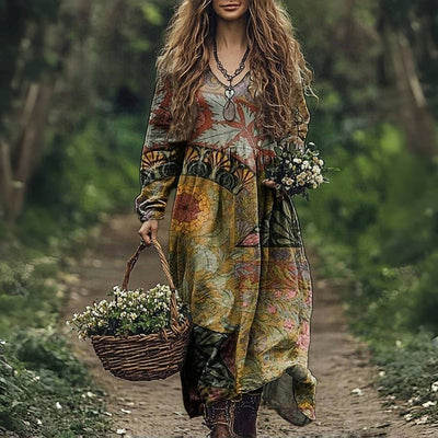 Olga – Romantisches Vintage-Blumenkleid