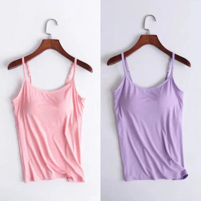 Kirstin | 🔥Letzte Tage des Angebots 🔥- Kauf 1 und erhalte 1 gratis🔥Lockeres Leinen-Top mit integriertem BH