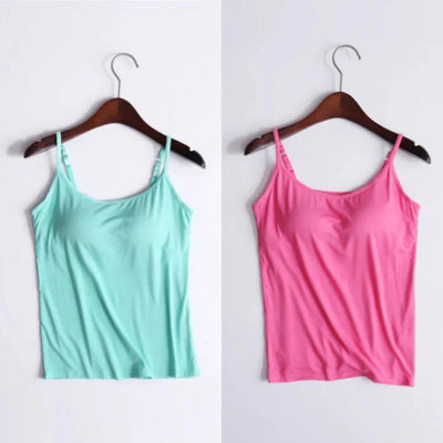 Kirstin | 🔥Letzte Tage des Angebots 🔥- Kauf 1 und erhalte 1 gratis🔥Lockeres Leinen-Top mit integriertem BH