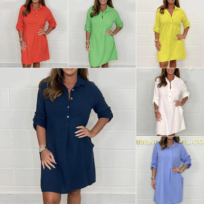 Sarah | Damen Sommer Plus Size Hemdkleid