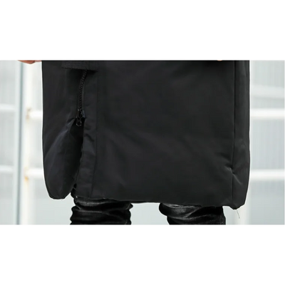 Kaltsor - Langer Wintermantel Herren – Warmer Daunenparka mit Kapuze und Taschen