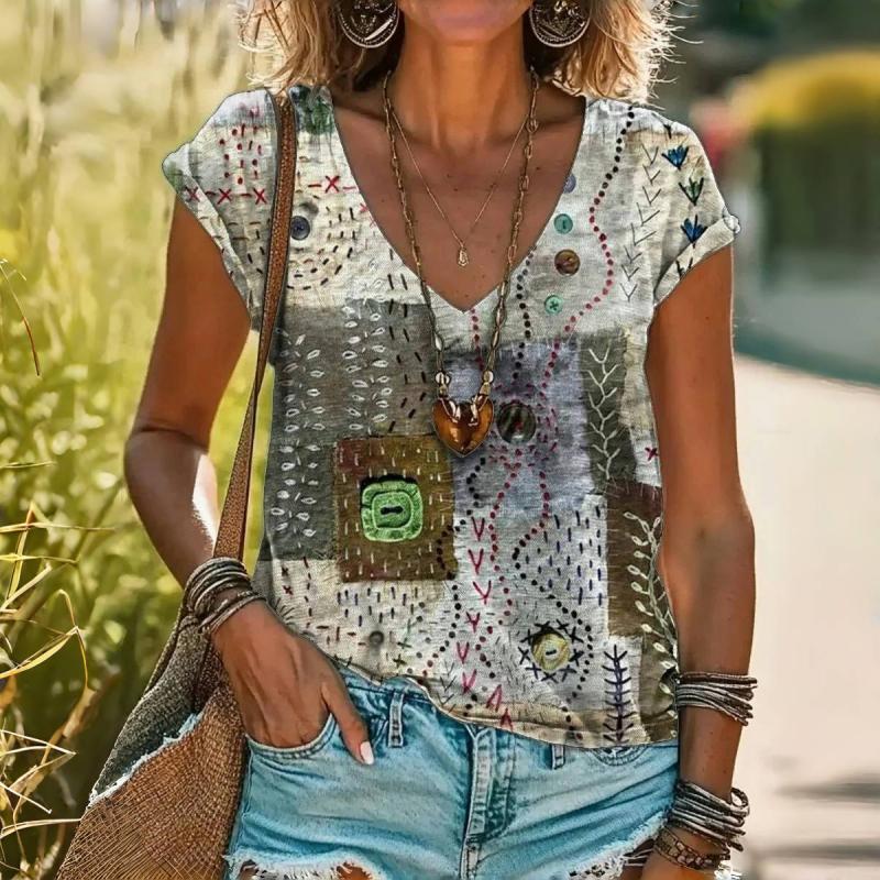 Clinn | Vintage Abstract Print T-Shirt