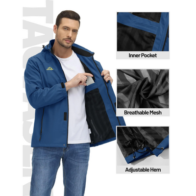 Wetgard - Wasserdichter Wintermantel Männer – Warm, Wetterfest, Mit Kapuze