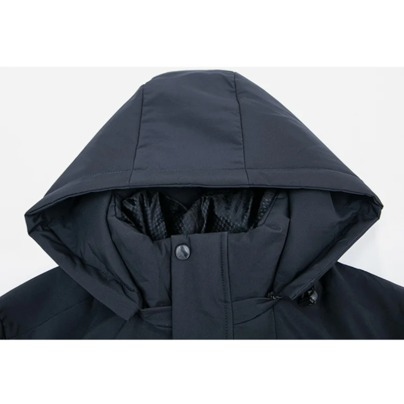 Mantrol - Langer Wintermantel Herren – Wasserabweisender Parka mit Kapuze