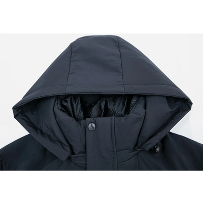 Mantrol - Langer Wintermantel Herren – Wasserabweisender Parka mit Kapuze