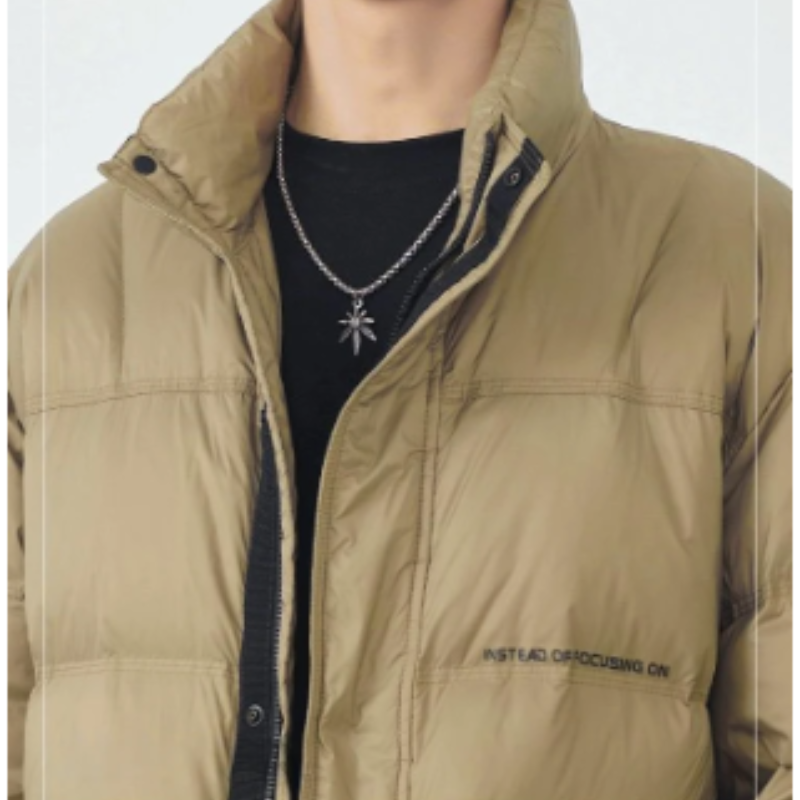 Grauarm - Daunenjacke Herren Lang Warm Gefüttert Wintermantel Mit Kapuze