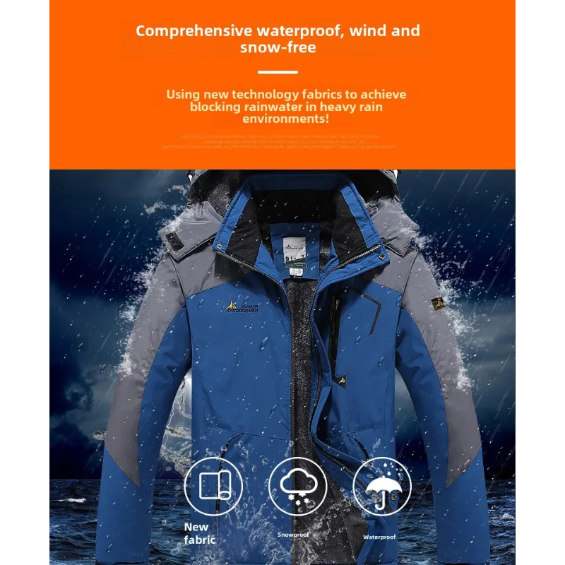 Alpwarm - Wasserdichter Wintermantel Männer – Fleece Gefüttert, Winddicht, Outdoor