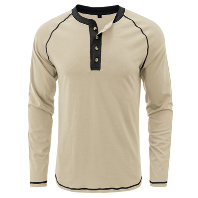 Herren Henley T-Shirt Mit Baumwollkragen – Bequem, Vielseitig Und Zeitlos Eleganter Stil