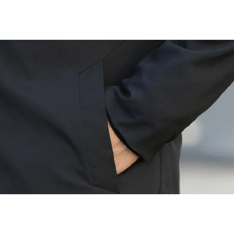 Polstox - Langer Wintermantel Herren – Leichter Steppmantel mit Kapuze und Futter