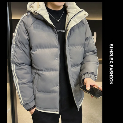 Wintrax - Langer Wintermantel Herren Daunenmantel Mit Kapuze Gefüttert