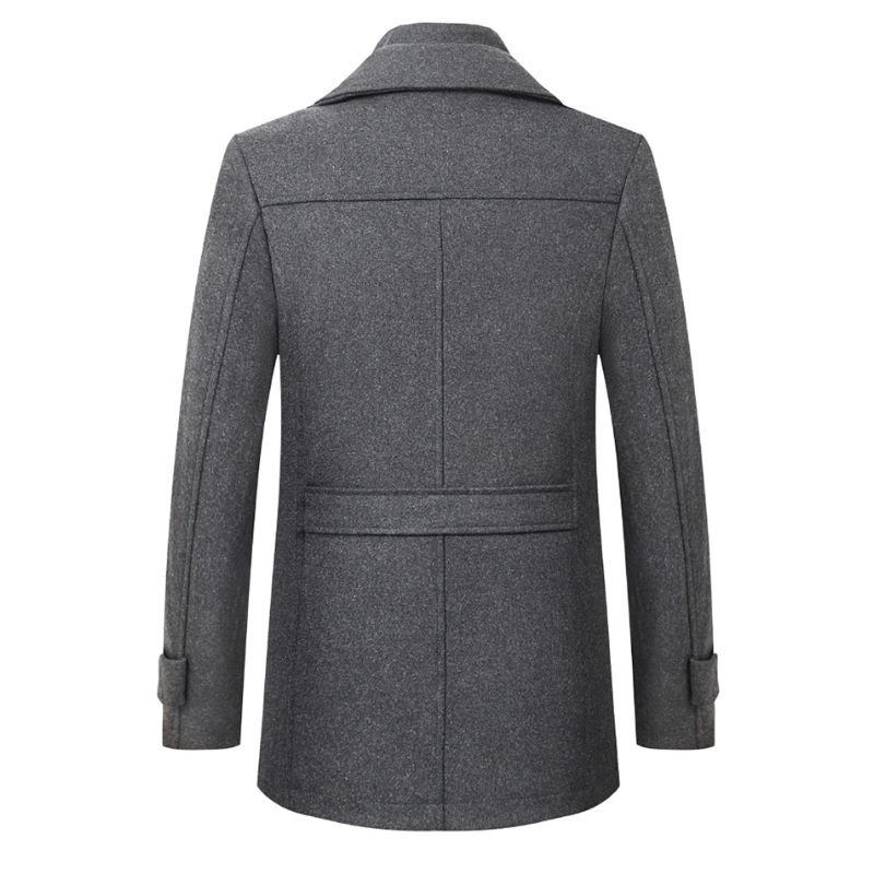 Nordalt - Langer Mantel Herren Warm Gefüttert Mit Stehkragen Winterjacke