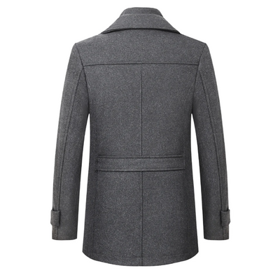 Nordalt - Langer Mantel Herren Warm Gefüttert Mit Stehkragen Winterjacke