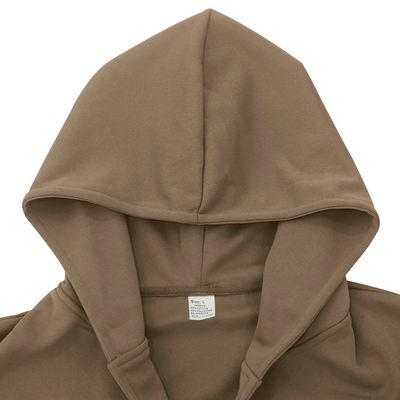 Edelman - Mantel Jacke Herren – Langer Hoodie-Mantel mit Doppelreiher-Knöpfen