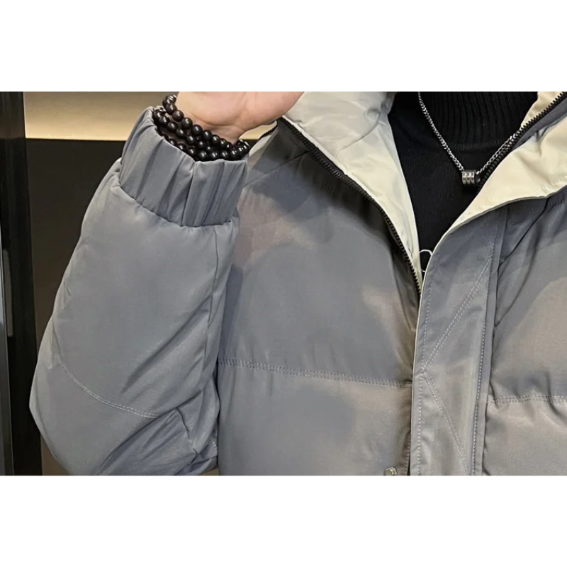 Wintrax - Langer Wintermantel Herren Daunenmantel Mit Kapuze Gefüttert