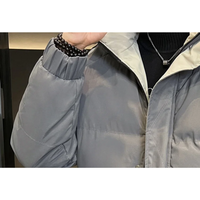 Wintrax - Langer Wintermantel Herren Daunenmantel Mit Kapuze Gefüttert