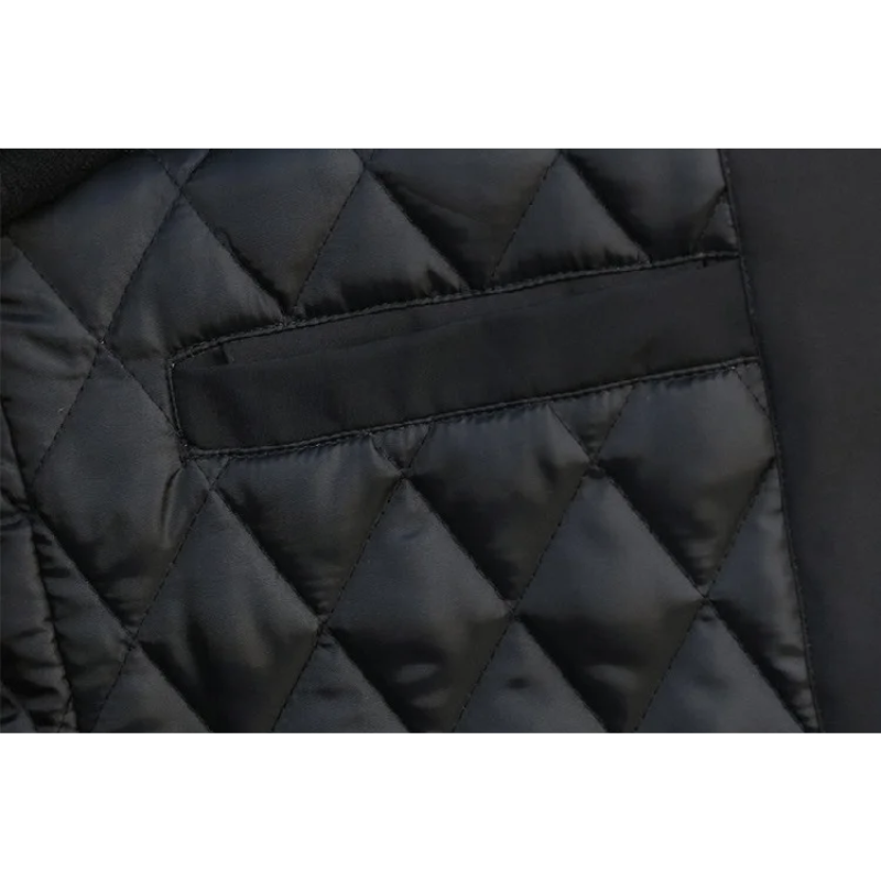 Polstox - Langer Wintermantel Herren – Leichter Steppmantel mit Kapuze und Futter