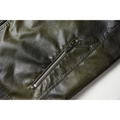 Revigor - Lederjacke Herren, Warme Jacke mit Reißverschluss und Kapuze