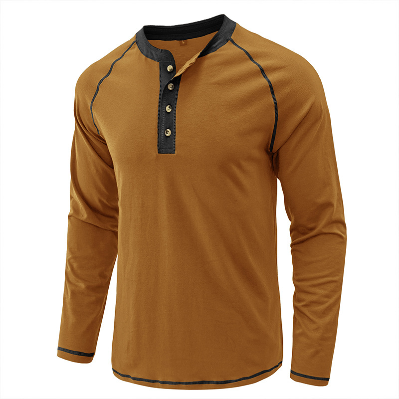 Herren Henley T-Shirt Mit Baumwollkragen – Bequem, Vielseitig Und Zeitlos Eleganter Stil
