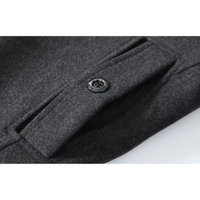 Nordalt - Langer Mantel Herren Warm Gefüttert Mit Stehkragen Winterjacke