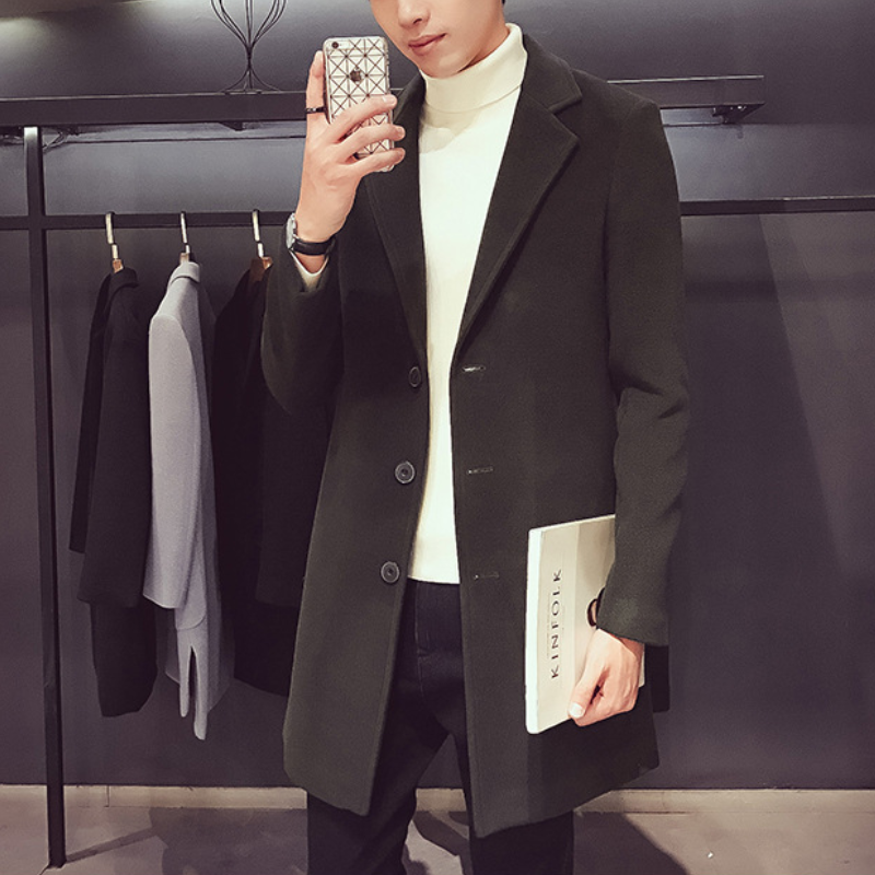 Silvolk - Mantel Jacke Herren – Moderner Business-Mantel für Herbst und Winter