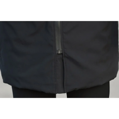 Polstox - Langer Wintermantel Herren – Leichter Steppmantel mit Kapuze und Futter