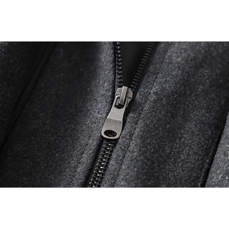 Nordalt - Langer Mantel Herren Warm Gefüttert Mit Stehkragen Winterjacke